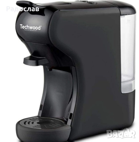 Кафемашина 2в1Techwood TCA-196N, 19бара/1450W, Черен + Приставка за Мляно кафе, снимка 3 - Кафемашини - 52229305