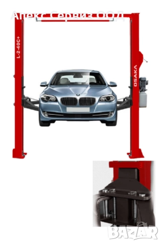 Двуколонен подемник с горна с-я OSAKA L-2-40C+ ,4 т. мех. и ел. контри