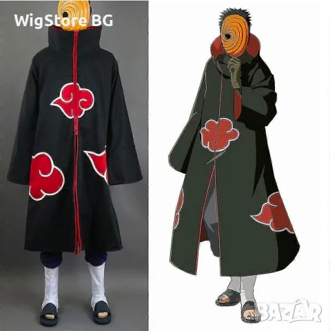 Naruto: Роба с цип, L - Akatsuki Аниме Комплей Костюм унисекс