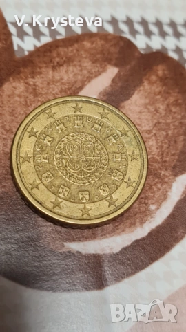 Португалия 50 сента,2002г.