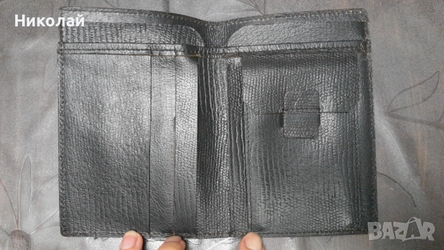 Стар кожен портфейл, снимка 2 - Портфейли, портмонета - 52589774