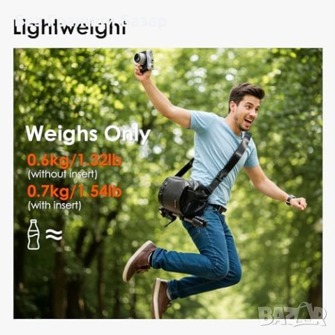 Нова Водоустойчива чанта за камера DSLR 5L с място за статив аксесоари, снимка 3 - Чанти, стативи, аксесоари - 51107753