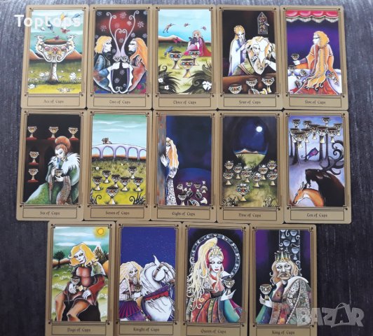 Fantastical Tarot - таро колода с 78 карти и хартиена книжка, 7смx12см, снимка 12 - Карти за игра - 34657013