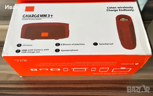 Bluetooth Тонколонка Cherge Mini 3+, снимка 4 - Bluetooth тонколони - 56179024