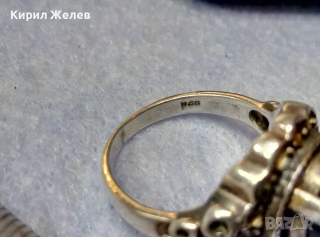 СКЪПОЦЕНЕН СРЕБЪРЕН ПРЪСТЕН СРЕБРО 925 КЛАСИЧЕСКА РЕТРО ОРНАМЕНТИКА с ШЛИФОВАН ЧЕРЕН ОНИКС 41115, снимка 5 - Пръстени - 49272784