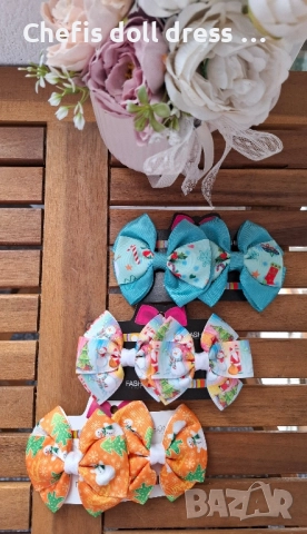 Коледни фиби, снимка 5 - Аксесоари за коса - 52083438