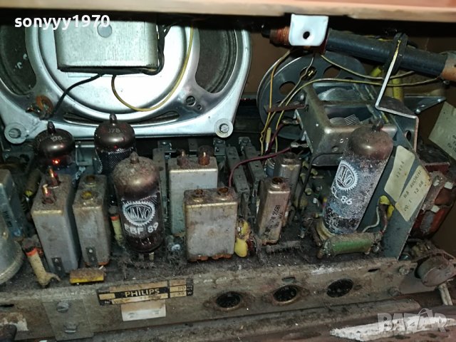 PHILIPS TUBE ANTIQUE RECEIVER-GERMANY 3101231937, снимка 10 - Ресийвъри, усилватели, смесителни пултове - 39504997
