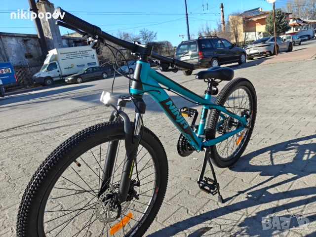 PASSATI Алуминиев велосипед 24" NINJA син, снимка 7 - Велосипеди - 53830722