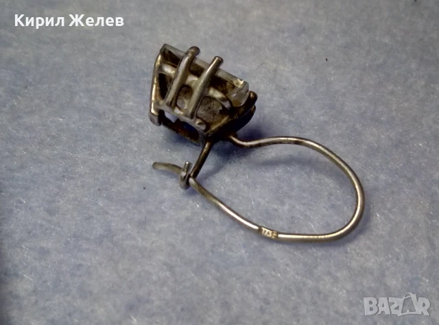 КЛАСИЧЕСКИ МОДЕЛ СКЪПОЦЕННА СРЕБЪРНА ОБЕЦА СРЕБРО 925 с ЮВЕЛИРНО ФАСЕТИРАН МОЙСАНИТ 24375, снимка 8 - Обеци - 50535942