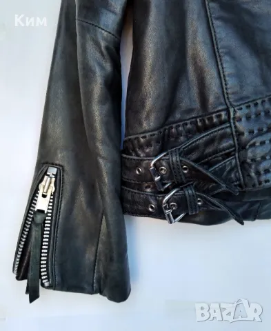 Gerard Darel байкърско кожено яке рокерия, снимка 4 - Якета - 47596051