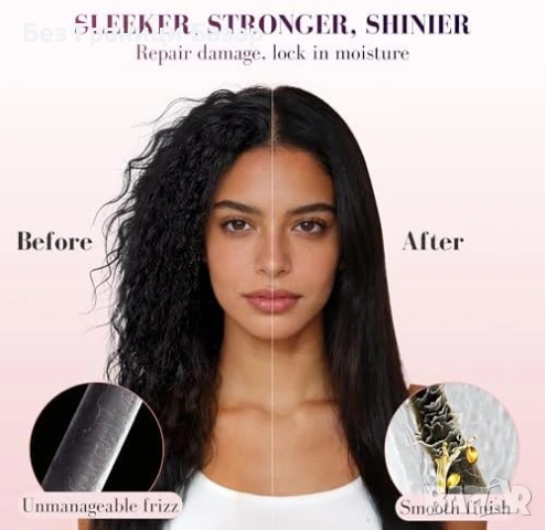 Нова Йонна преса за коса с плаващи плочи жени прическа изправяне къдри, снимка 3 - Преси за коса - 53842901