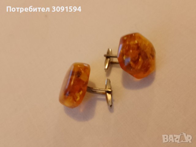 СТАРИ РУСКИ КЕХЛИБАРЕНИ КОПЧЕТА за РЪКАВЕЛИ БУТОНЕЛИ БАЛТИЙСКИ КЕХЛИБАР СССР РЕТРО БИЖУ , снимка 5 - Антикварни и старинни предмети - 41664587