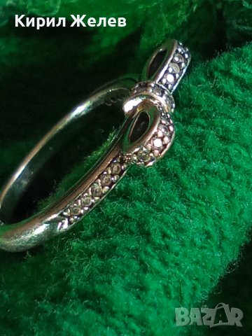 PANDORA Скъпоценен СРЕБЪРЕН ПРЪСТЕН ПАНДЕЛКА РОДИРАНО СРЕБРО Маркиран P2 S 925 ALE 48 ПАНДОРА 32377 , снимка 5 - Пръстени - 38332731