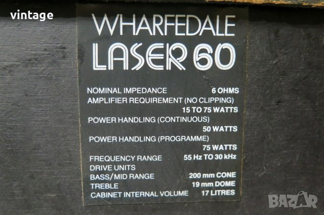 WHARFEDALE LASER 60, снимка 7 - Тонколони - 41916601