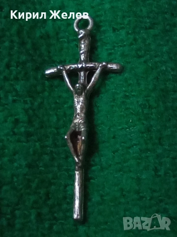 Старо сребърно кръстче 50866, снимка 7 - Колиета, медальони, синджири - 52360766