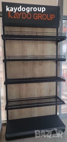 Стелаж за хляб, печива, пекарна, соленки, фурна, хлебарница, метален с дървен гръб НОВ!, снимка 6 - Стелажи и щандове - 51837225