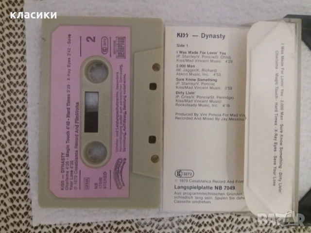 KISS  "DYNASTY"., снимка 3 - Аудио касети - 53071288