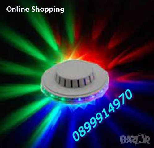 Въртяща се сценична DJ диско, LED лампа 7 цвята