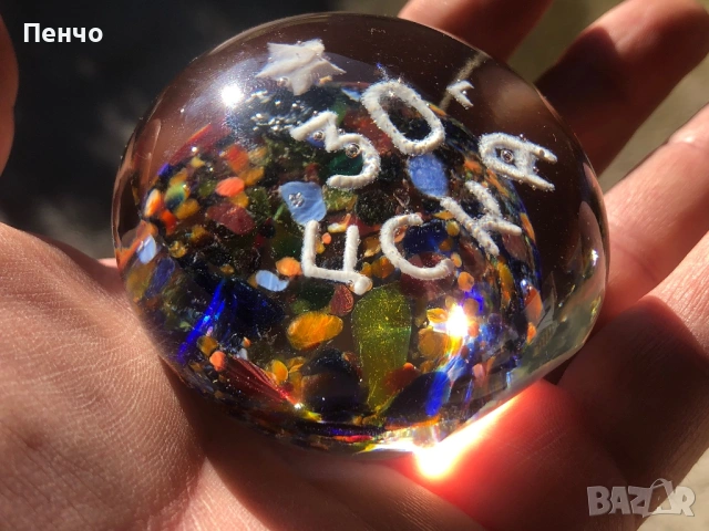 старо преспапие "30г. ЦСКА", снимка 2 - Антикварни и старинни предмети - 53473649