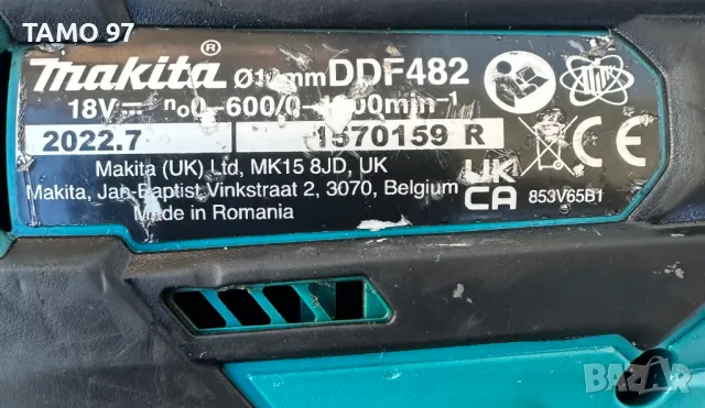 Makita DDF482 - Акумулаторен винтоверт 18V 2022г., снимка 4 - Винтоверти - 47673510