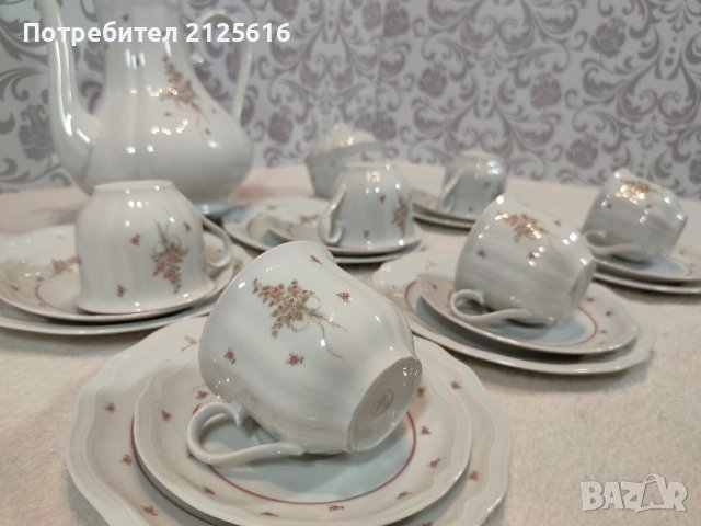 Ретро Баварски порцеланов сервиз за чай и десерт. Топ състояние + ПОДАРЪК!, снимка 14 - Сервизи - 44278998