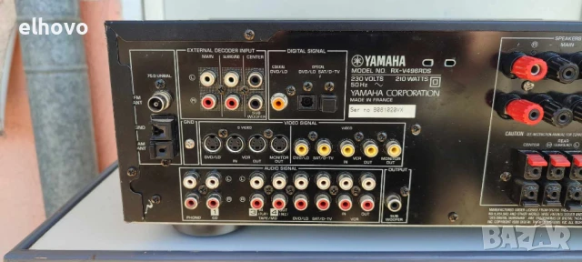 Ресивър Yamaha RX-V496RDS, снимка 10 - Ресийвъри, усилватели, смесителни пултове - 50220266