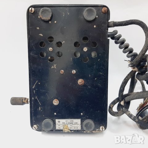 Бакелитов телефон Белоградчик ТМ 30 1967 г.с манивела(7.4), снимка 8 - Антикварни и старинни предмети - 44448170