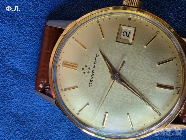 Мъжки часовник Eterna-Matic Date Gold Case Automatic TOP , снимка 3 - Мъжки - 56337335