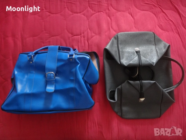 Антики - 2 големи ретро кожени сака / пътни чанти винтидж, снимка 17 - Сакове - 53232729