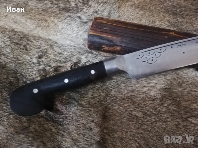 Масивен Нож,Острие Каракулак с Дървена Кания за Възстановки, снимка 5 - Екипировка - 53191844