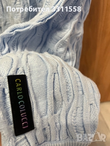 Carlo Colucci Пуловер - Бебе синьо / S, снимка 4 - Пуловери - 52552934