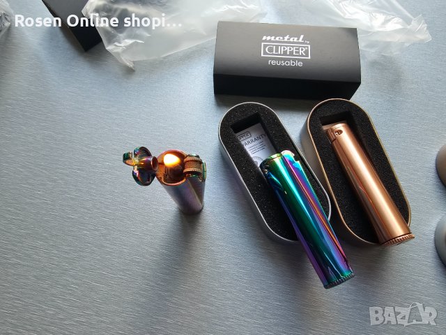 Бензинова запалка Clipper, Метална, Цвят хамелеон и златист, снимка 13 - Други - 44311003