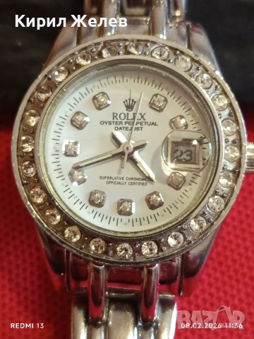 Модерен дамски часовник ROLEX OYSTER PERPETUAL много красив 44359, снимка 2 - Дамски - 53399958