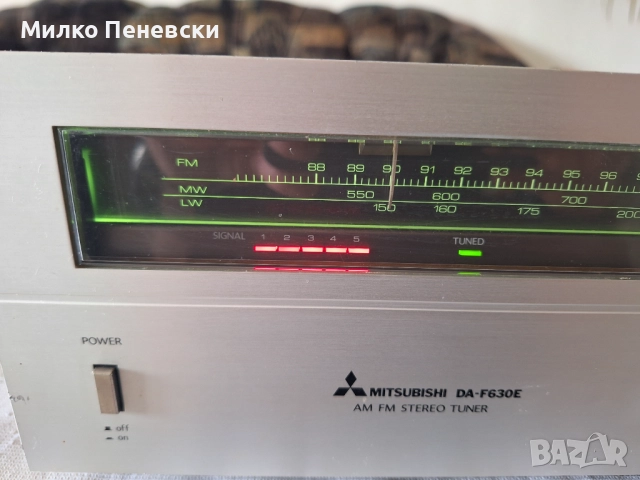 MITSIBUSHI DA-F630E.HI FI VINTAGE STEREO TUNER.MADE IN JAPAN., снимка 2 - Ресийвъри, усилватели, смесителни пултове - 52027604
