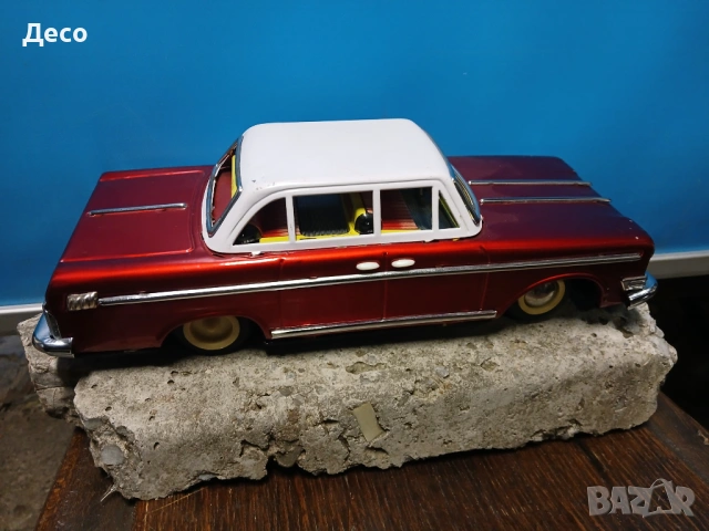 Стара ламаринена китайска играчка автомобил на батерии., снимка 4 - Колекции - 53007796