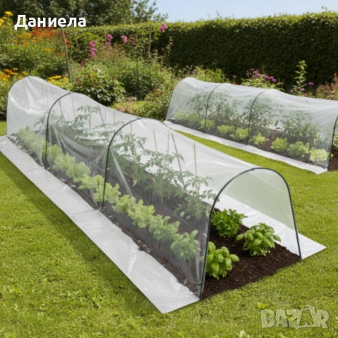 Мини оранжерия - компактна със здрава конструкция - 1,5 х 4 м, снимка 3 - Оранжерии - 53618294
