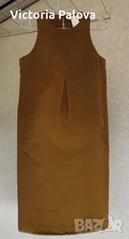 S’MaxMara оригинал красива плътна рокля цвят горчица, снимка 2 - Рокли - 47339769