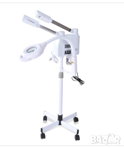 Козметична Лампа лупа и Пароозонатор с топла и студена пара 3 в 1, снимка 2 - Козметични уреди - 52034315