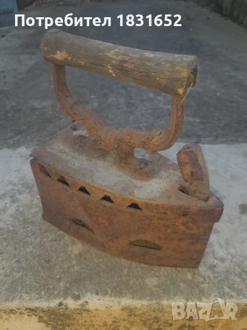 Стара ютия на жар, снимка 5 - Антикварни и старинни предмети - 50689626