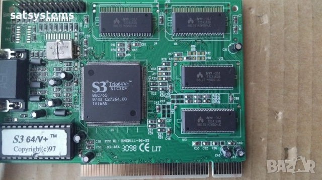 Видео карта S3 Trio 64V+ Trio S3-4SA 2MB PCI, снимка 7 - Видеокарти - 40364041