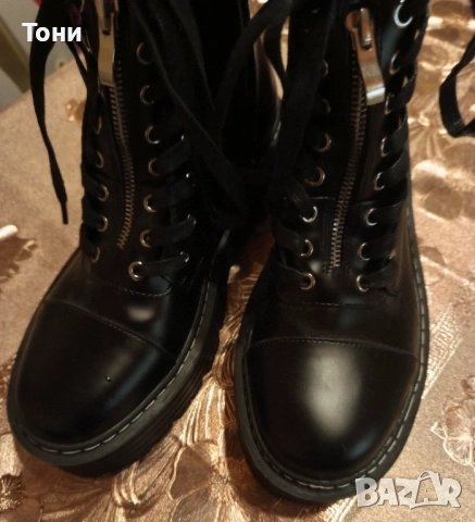 Нови Кожени Дамски Високи Боти 40, снимка 3 - Дамски боти - 53488928