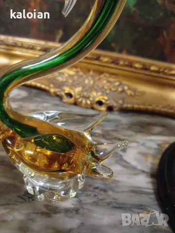 Murano, великолепието на авторското стъкло. Пепелник гондола 60лв, бонбониера 80. Лебеда 45. Размери, снимка 8 - Декорация за дома - 48374788