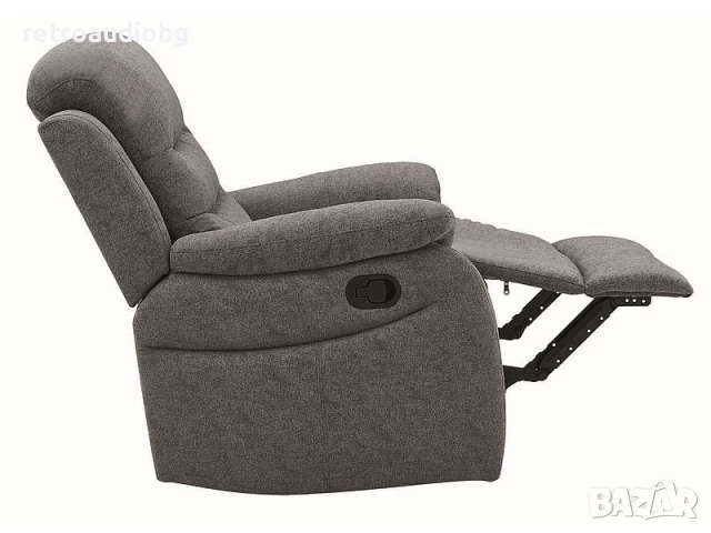  Релакс фотьойл НЕРОН в сив цвят, снимка 2 - Дивани и мека мебел - 52736161