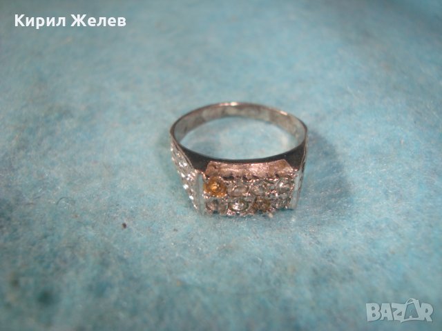 СТАР СКЪПОЦЕНЕН СРЕБЪРЕН АРТ НУВО ПРЪСТЕН ОКСИДИРАНО СРЕБРО 25138, снимка 2 - Антикварни и старинни предмети - 35884673