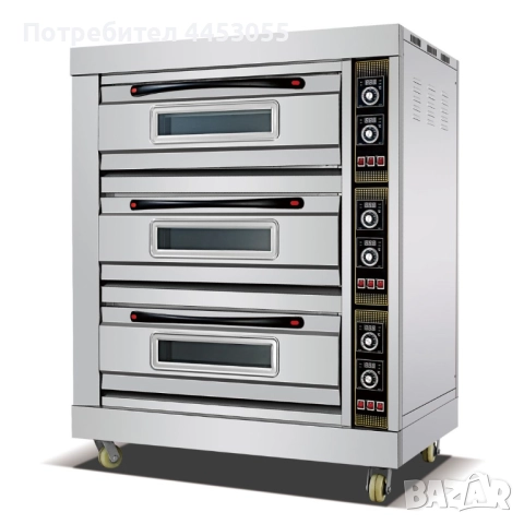 Професионална трифазна пекарна – 3 нива, висока мощност 19.8 kW