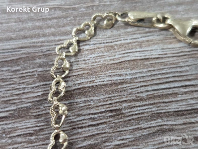 Златна гривна дамска, снимка 3 - Гривни - 52841917