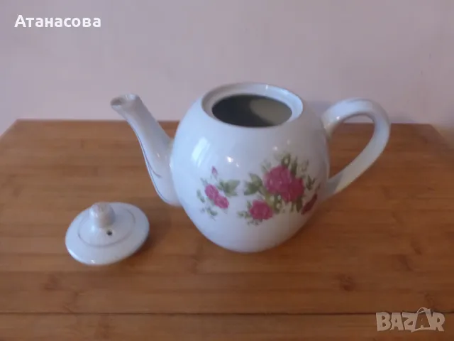 Китайски порцеланов чайник 1980 г, снимка 6 - Аксесоари за кухня - 47477193