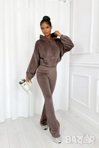 Дамски комплект от две части от кадифе Willow, 3цвята , снимка 2 - Комплекти - 52232530