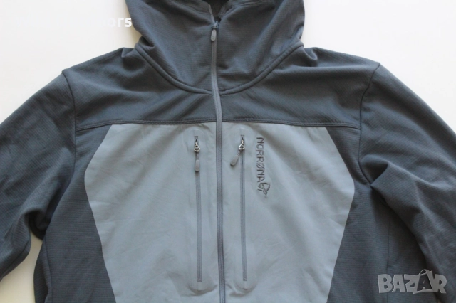 NORRONA Lyngen Powerstretch hoody - мъжка поларена термо горница, размер L, снимка 2 - Спортни дрехи, екипи - 52618219