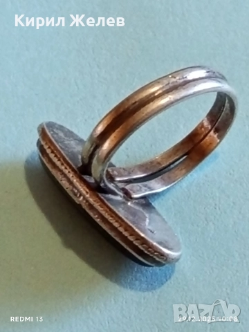 Сребърен пръстен Арт Деко стил с Черен Оникс ювелирна изработка 40551, снимка 7 - Пръстени - 52925428